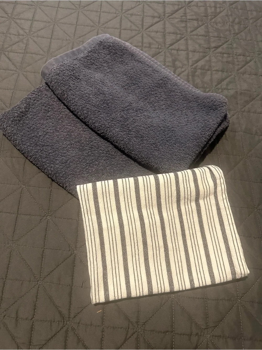 Set of Two Hand Towels + Kitchen Towel